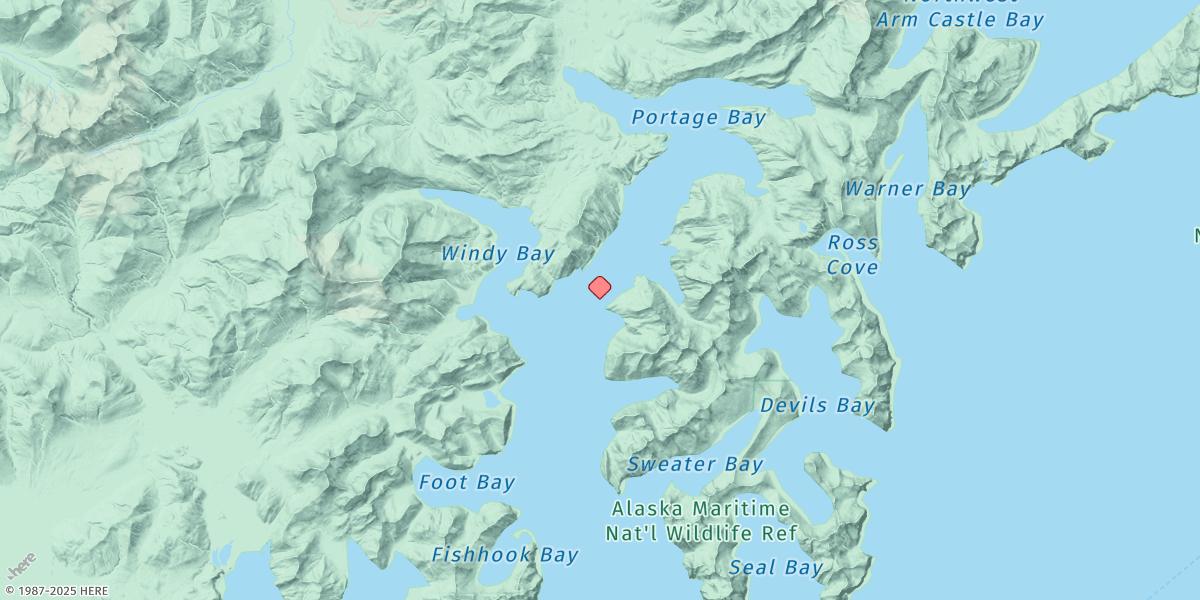 Map of Hump Island, Kuiukta Bay