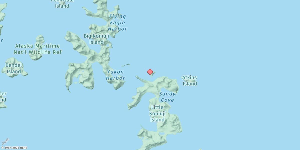 Map of Herendeen Island, Shumagin Islands
