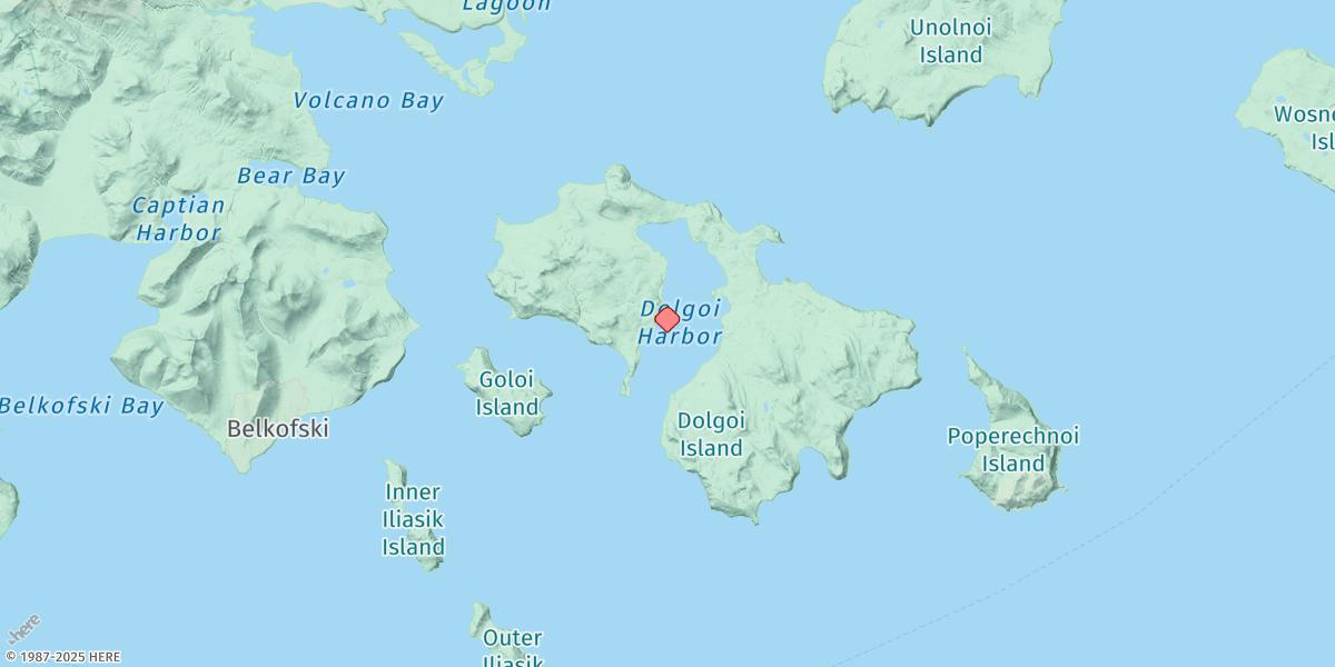 Map of Dolgoi Harbor, Dolgoi Island