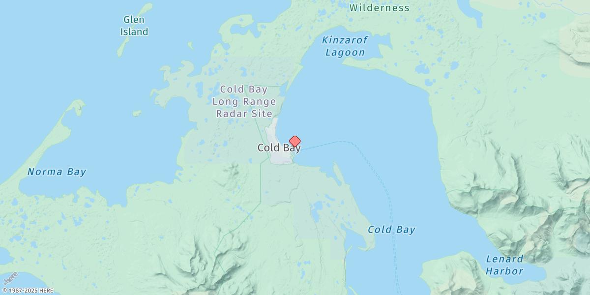 Map of Cold Bay