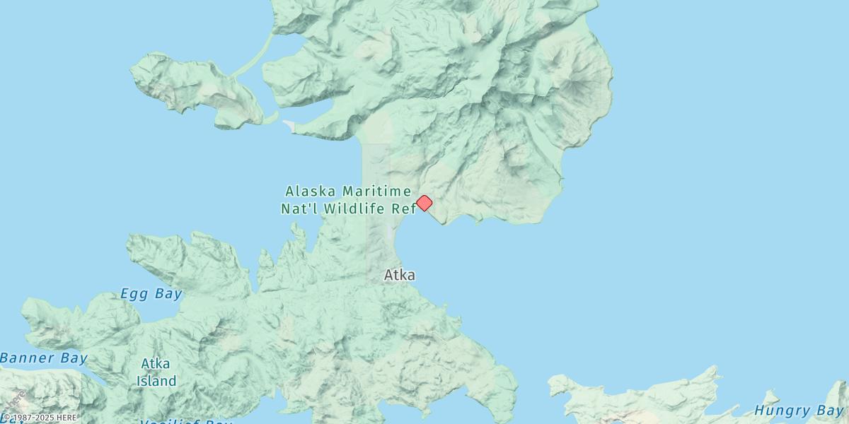 Map of Atka, Nazan Bay