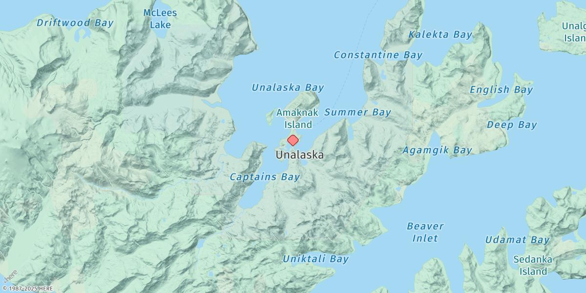 Map of Unalaska
