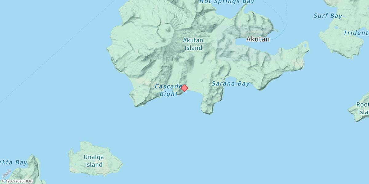 Map of Broad Bight, Akutan Island