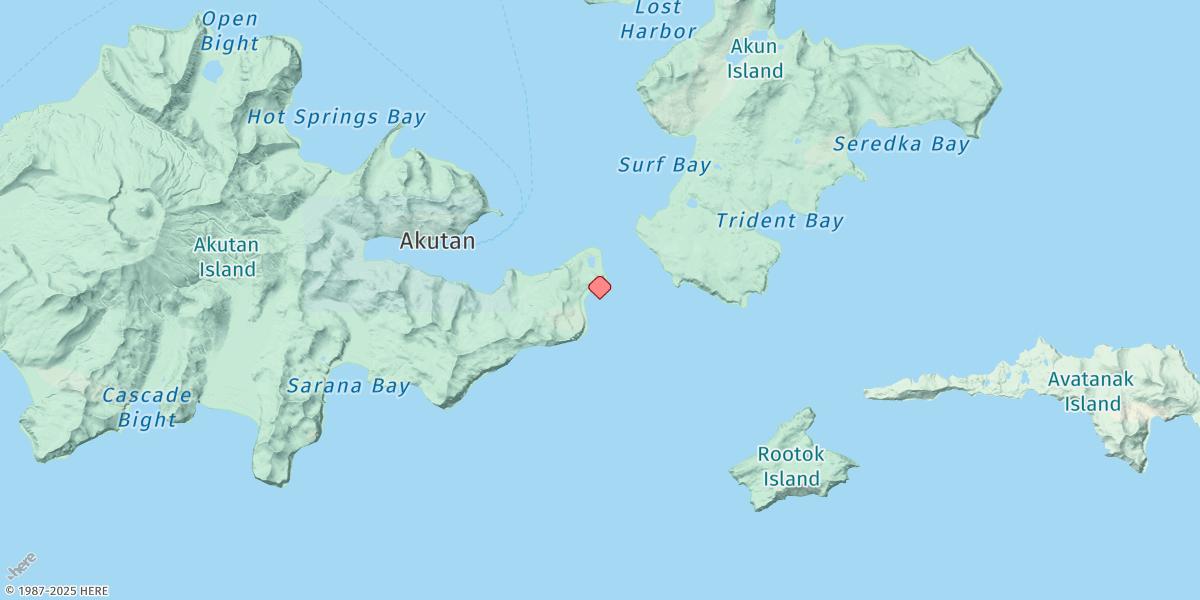 Map of Green Bight, Akutan Island