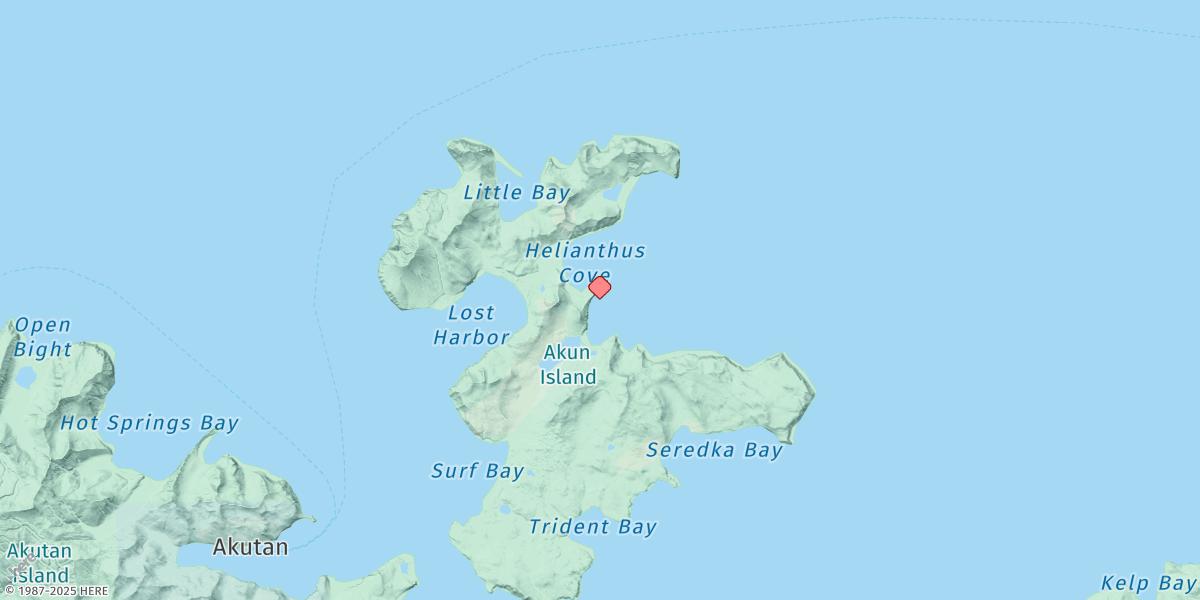 Map of Akun Cove, Akun Island