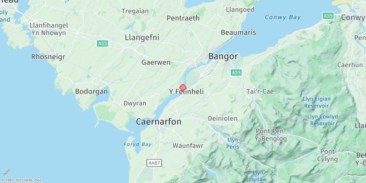 Map of Port Dinorwic