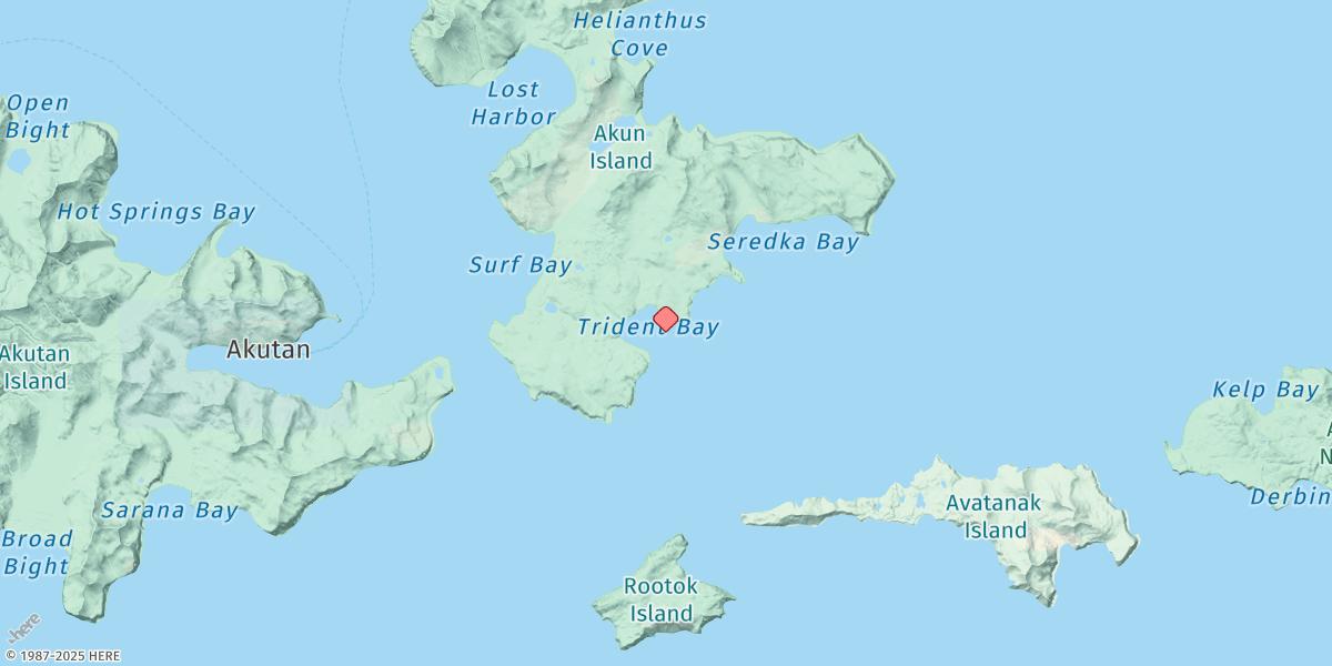 Map of Trident Bay, Akun Island