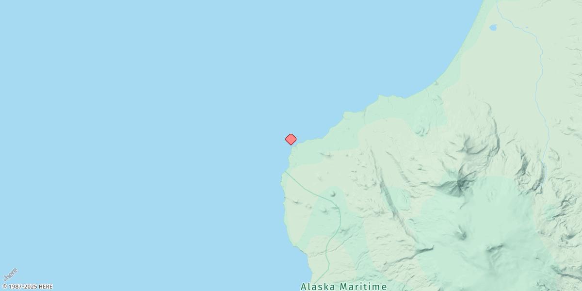 Map of Cape Sarichef
