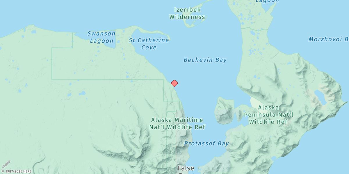 Map of Neumans Cove, Unimak Island