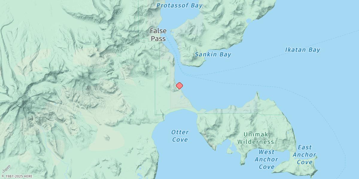 Map of Isanotski Strait Entrance, Ikatan Bay