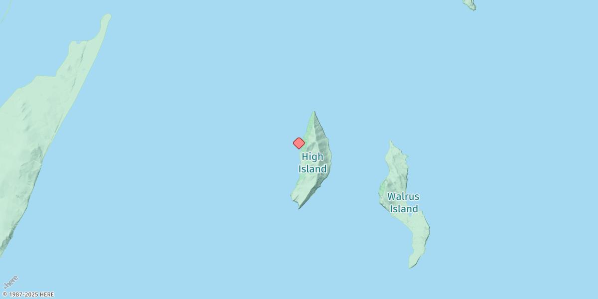 Map of High Island, Bristol Bay