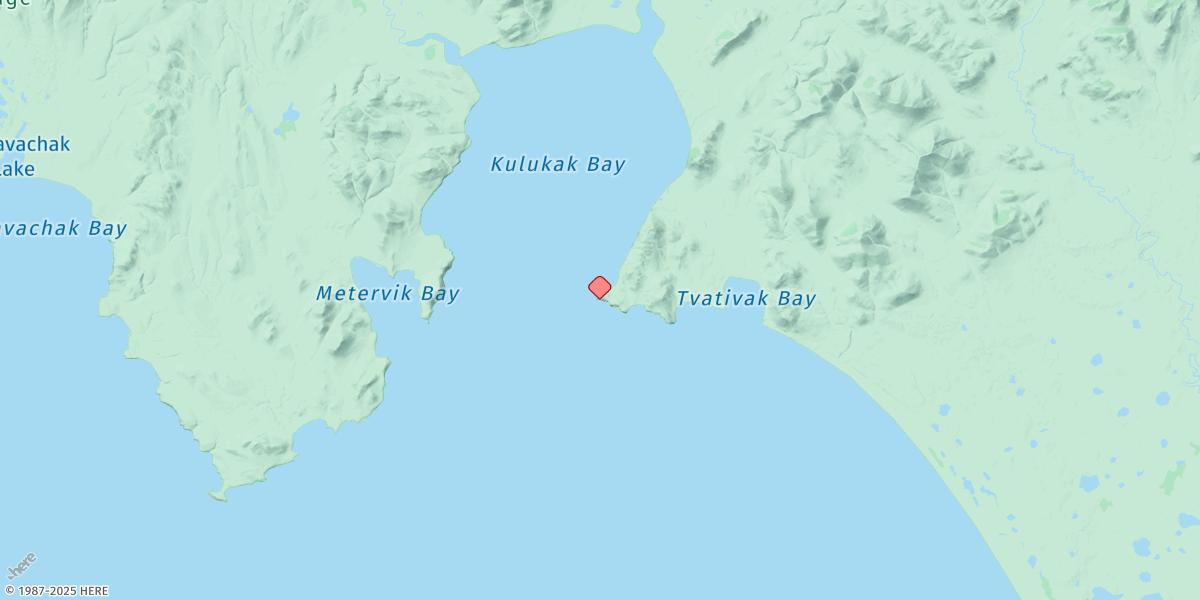 Map of Kulukak Point, Kulukak Bay