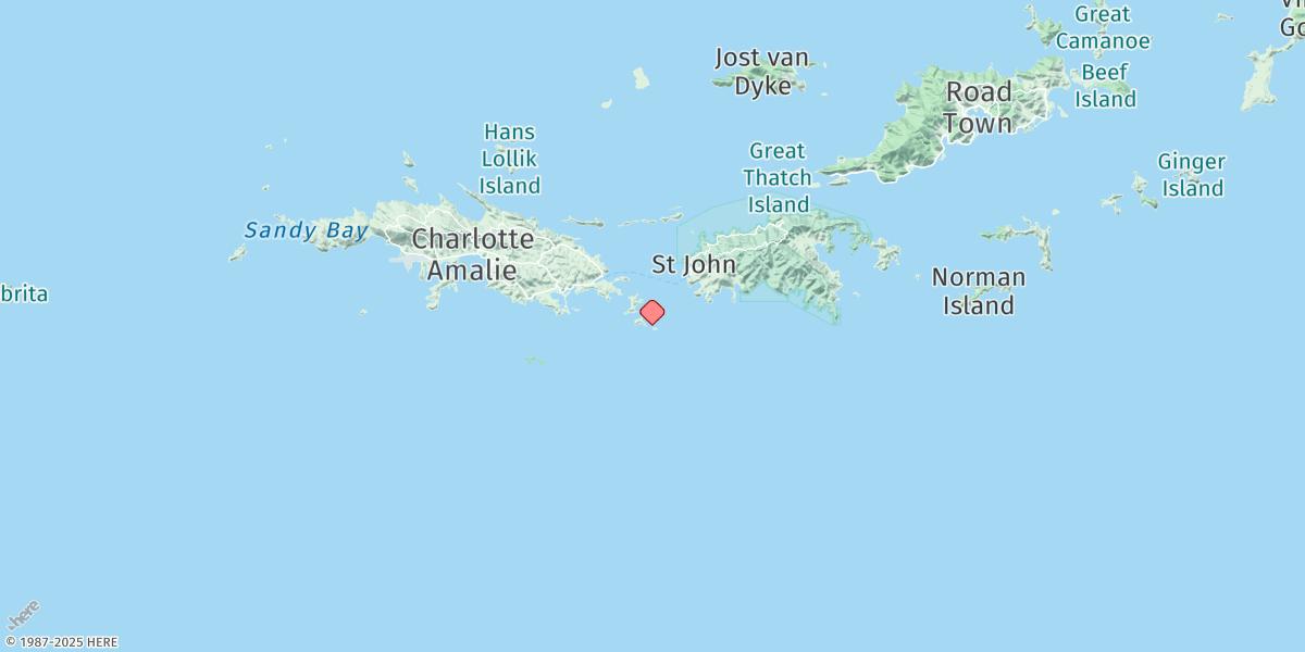 Map of Dog Island, St. Thomas