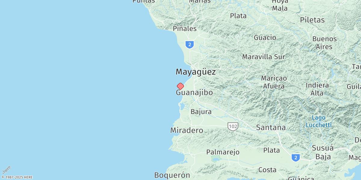 Map of Punta Guanajabo, Mayagues