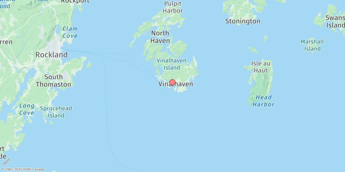 Map of Vinalhaven, Vinalhaven Island