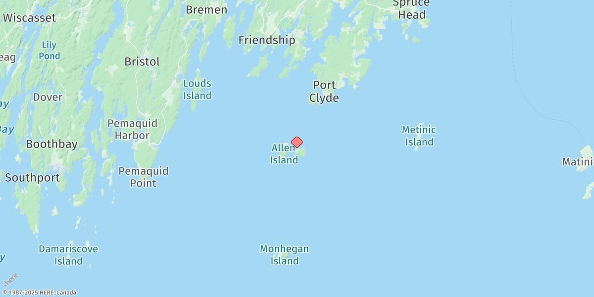 Map of Burnt Island, Georges Islands