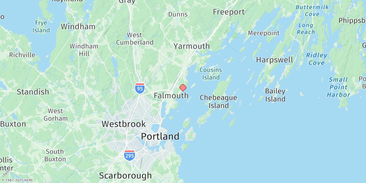 Map of Falmouth Foreside