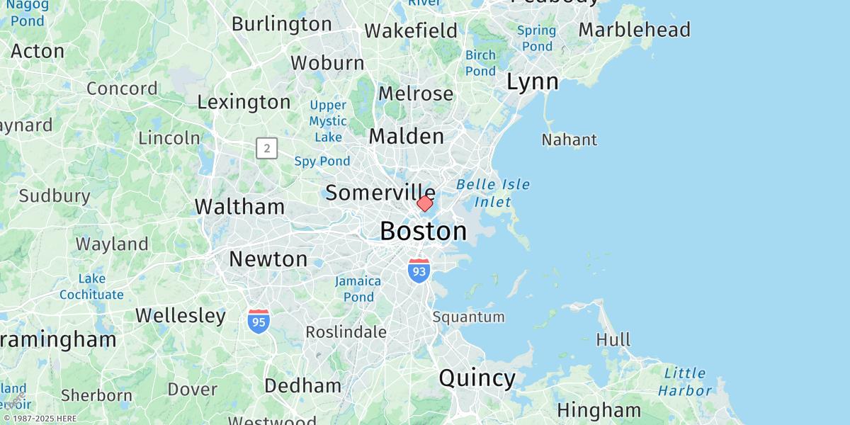 Map of Charlestown, Charles River Entrance