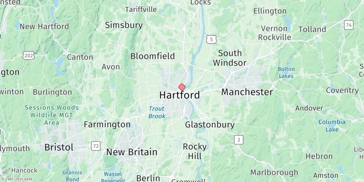 Map of Hartford