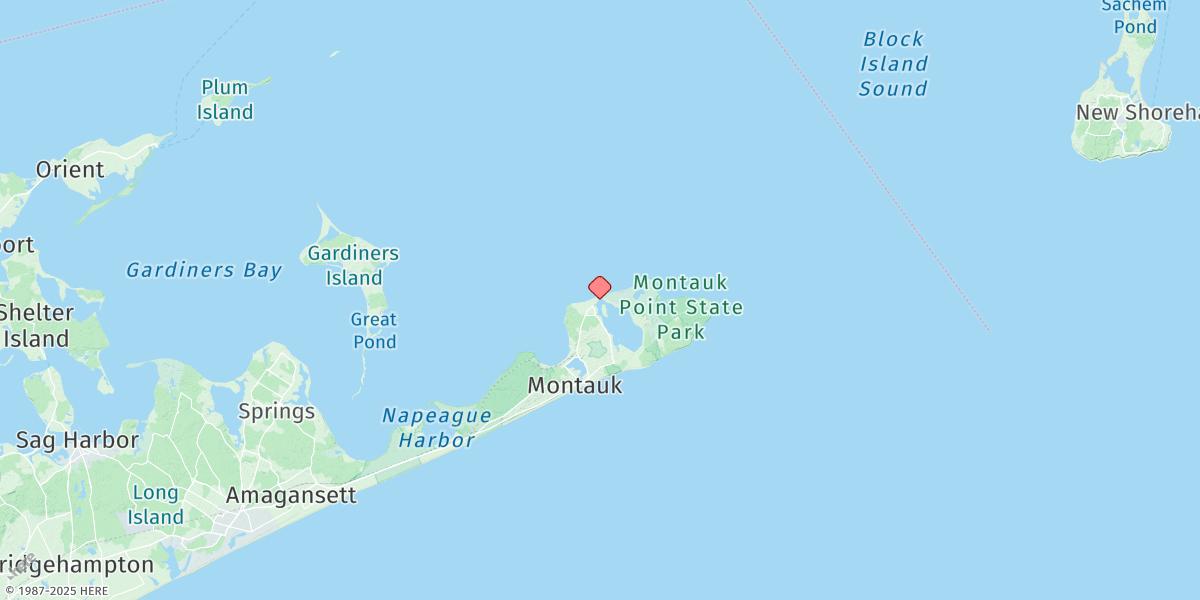 Map of Montauk Harbor Entrance