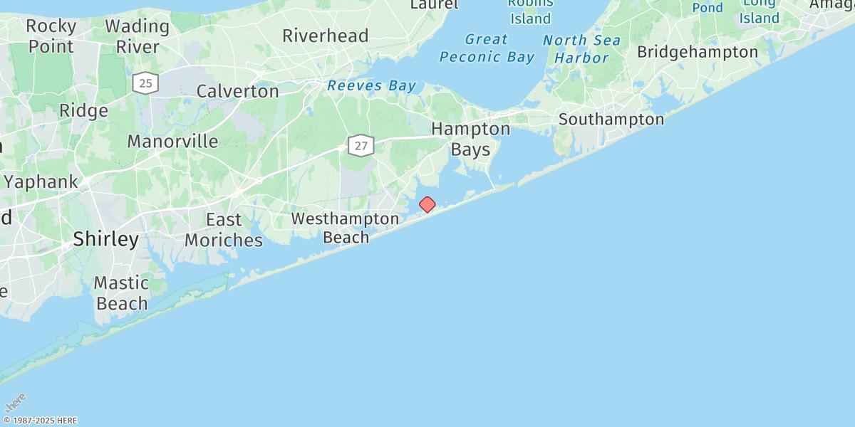 Map of Shinnecock Bay Entrance