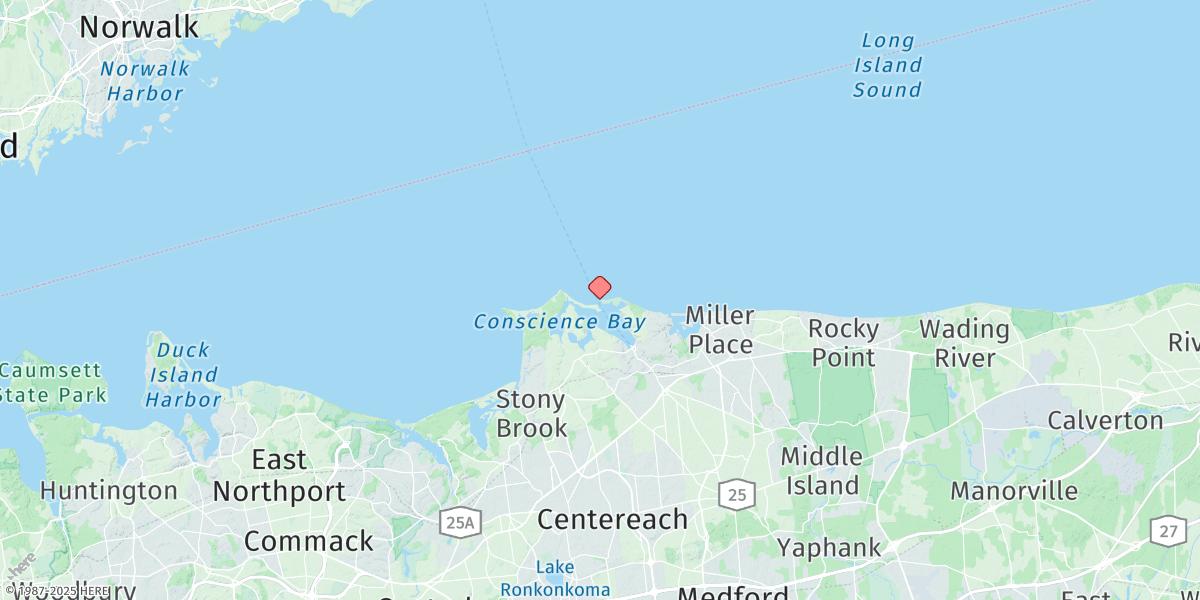 Map of Port Jefferson Harbor Entrance