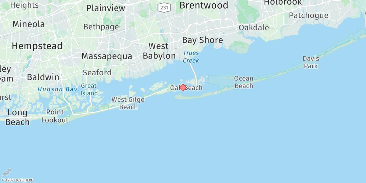 Map of Democrat Point, Fire Island Inlet