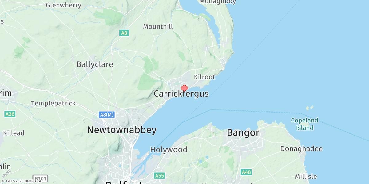 Map of Carrickfergus