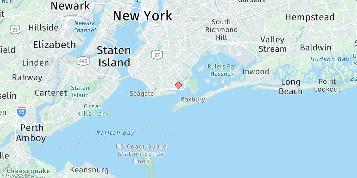 Map of Plumb Beach Channel