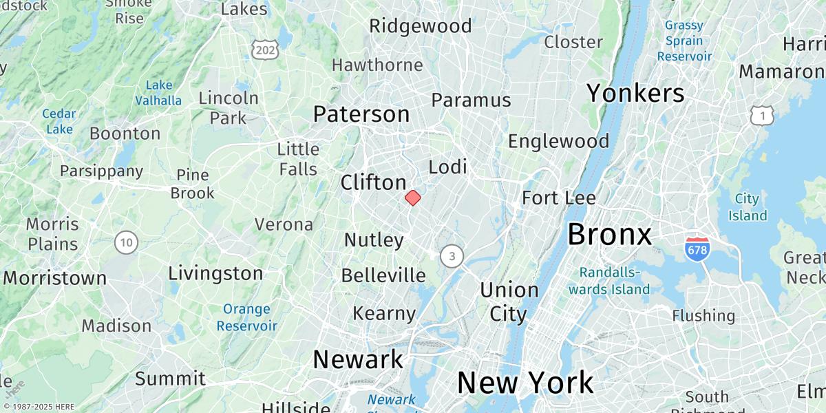 Map of East Rutherford