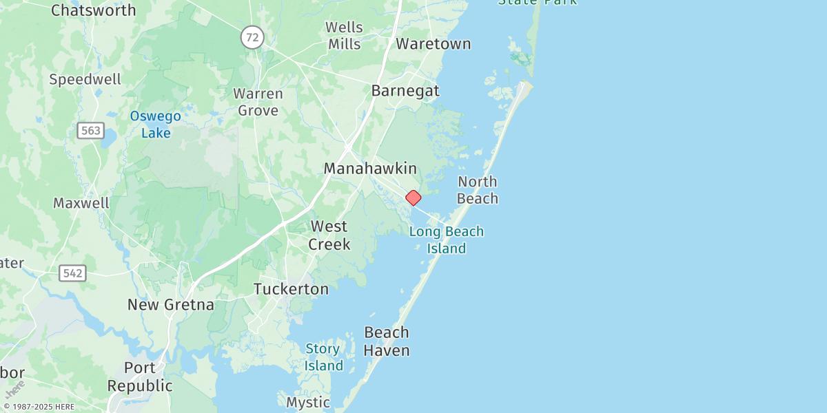 Map of Manahawkin Creek