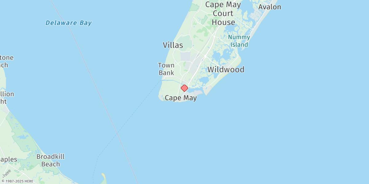 Map of Cape Island Creek, Cape May