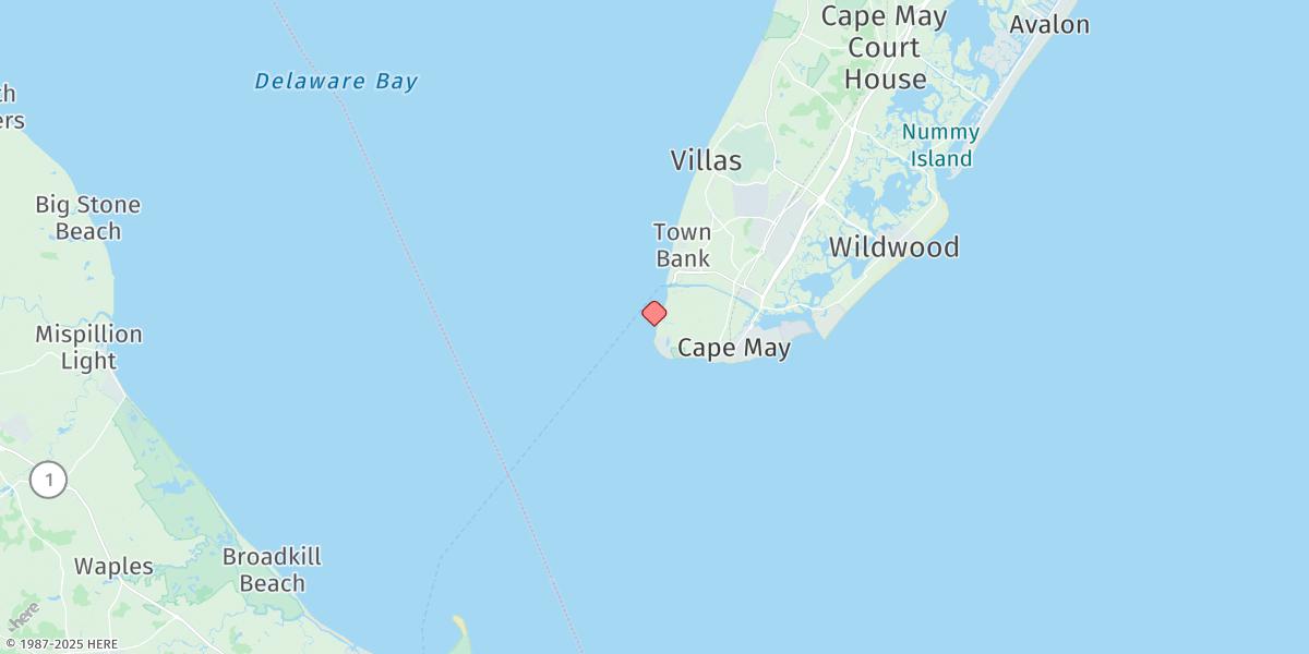 Map of Cape May Point, Sunset Beach