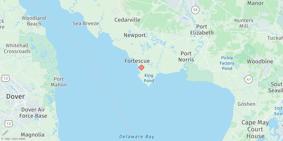 Map of Fishing Creek Entrance