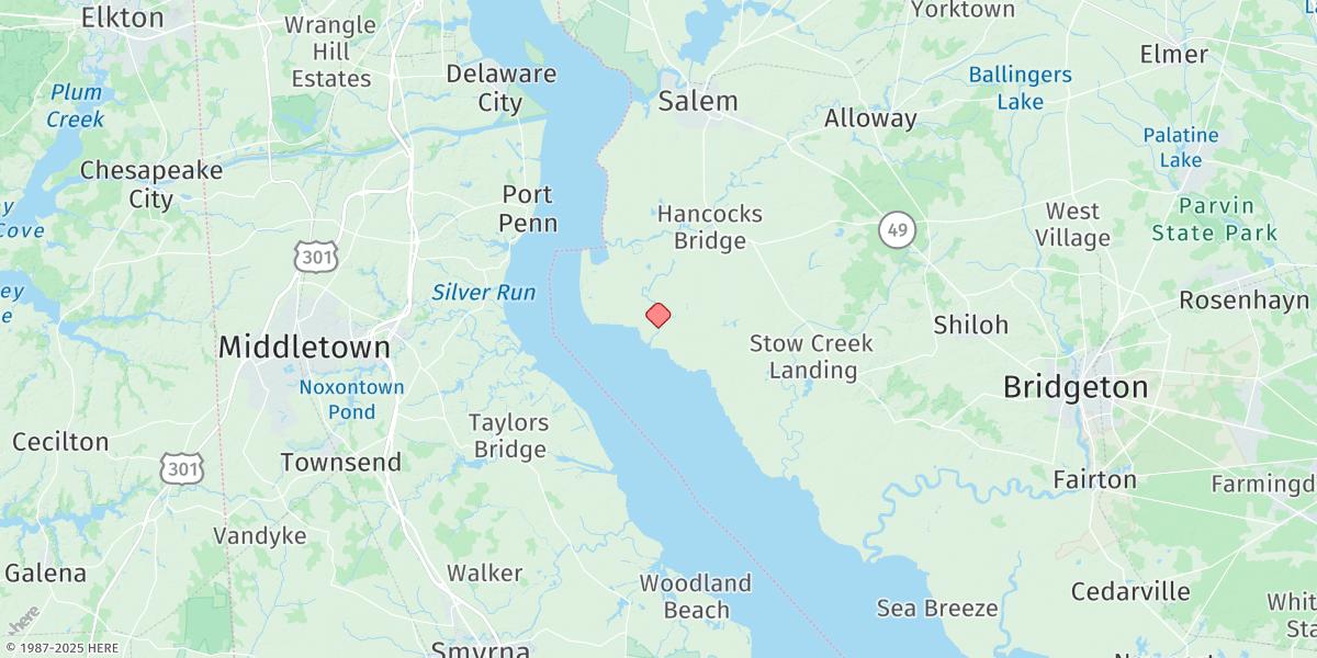 Map of Hope Creek, 0.6 N.mi. Above Entrance, N.j.