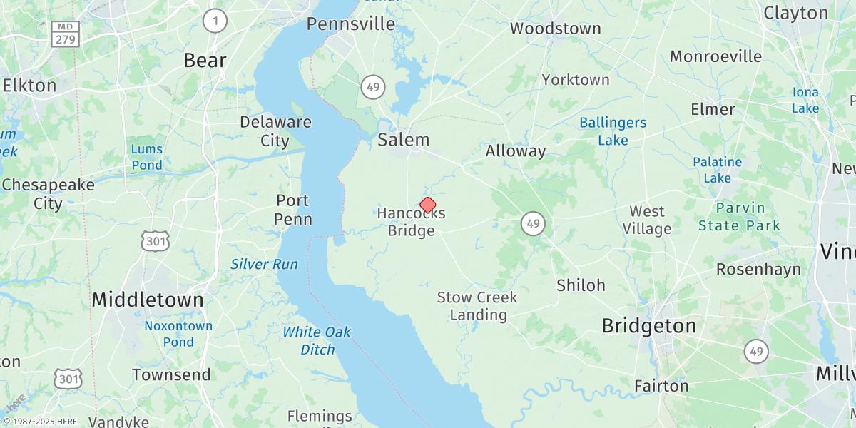 Map of Coopers Creek Bridge