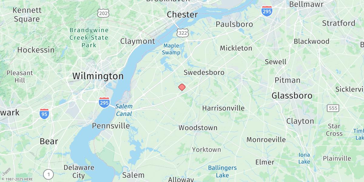Map of Auburn, Oldmans Creek, N.j.