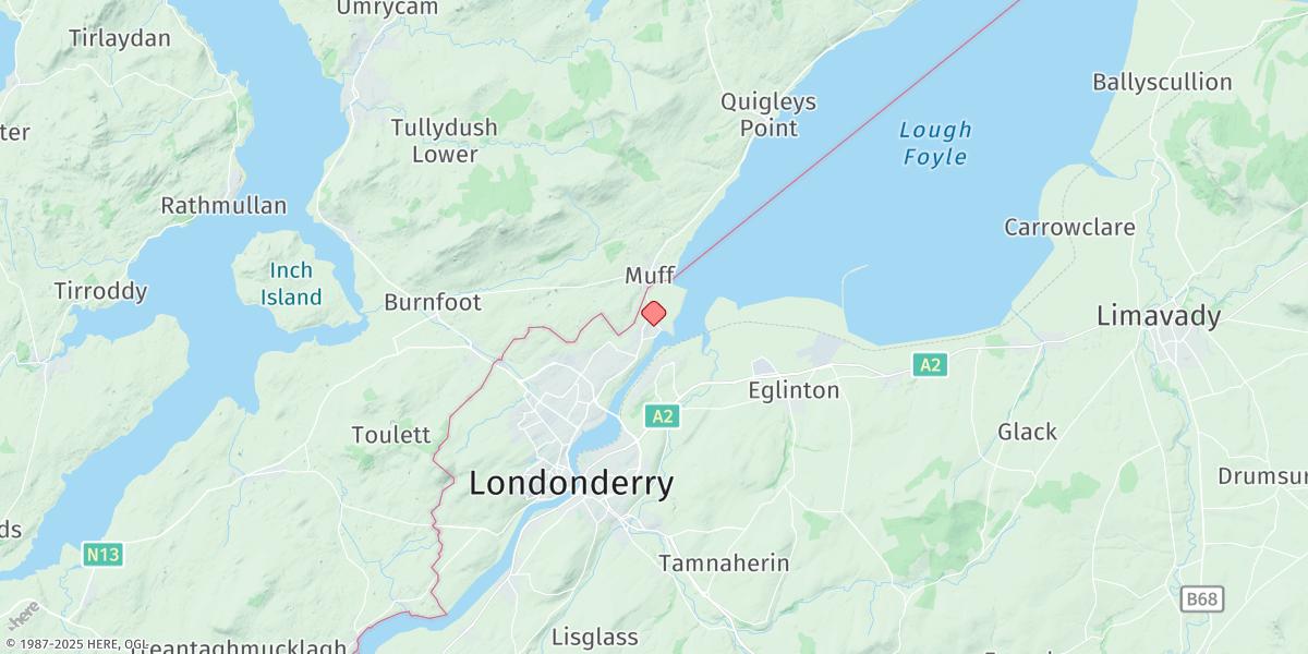 Map of River Foyle (Lisahally)