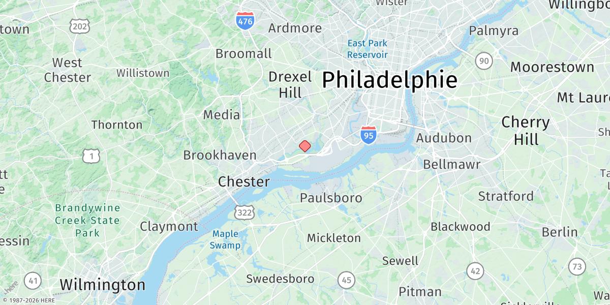 Map of Tinicum National Wildlife Refuge