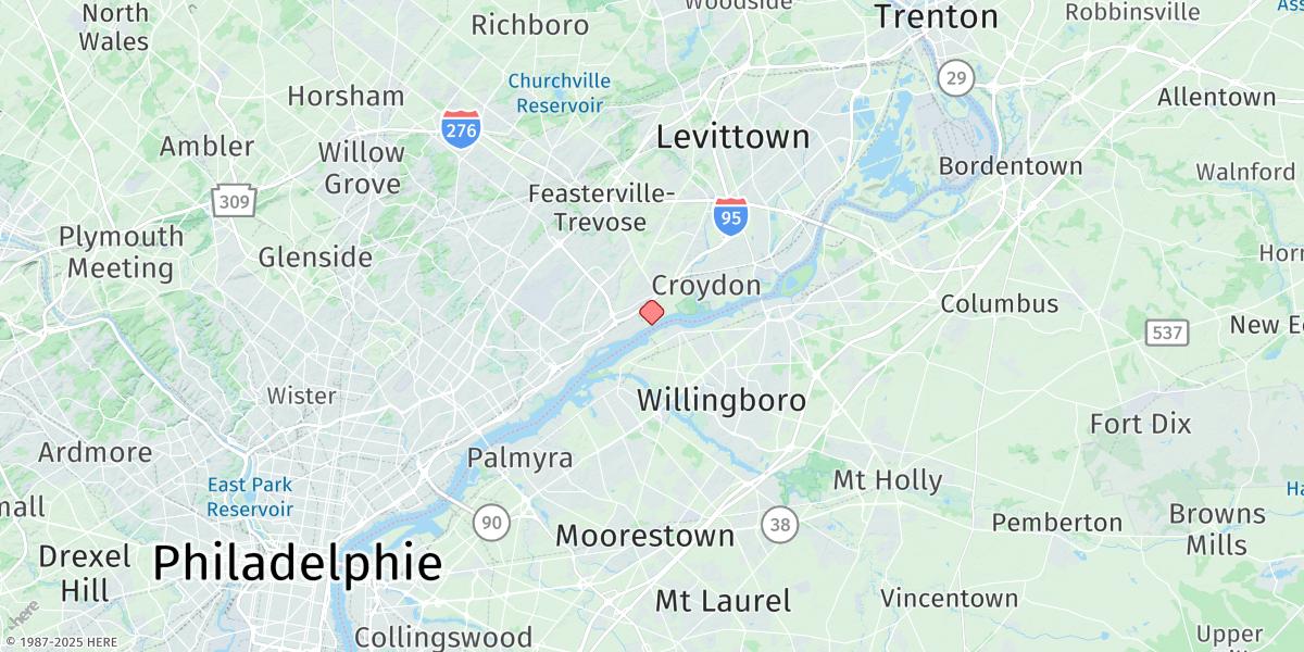 Map of Cornwells Heights, Pa.
