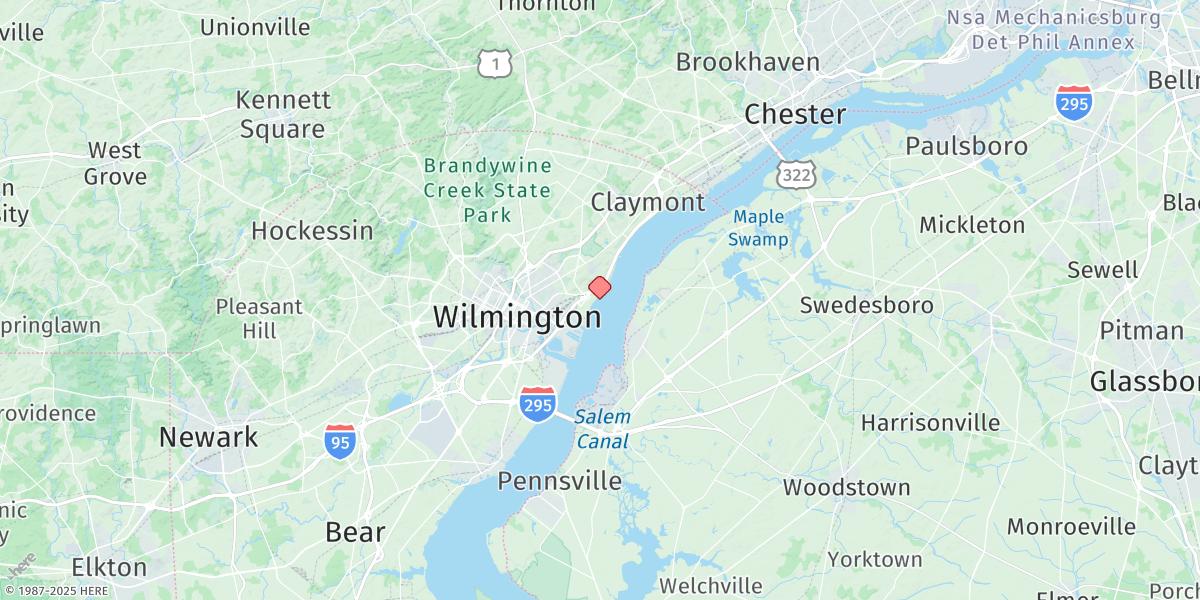 Map of Edgemoor, Del.
