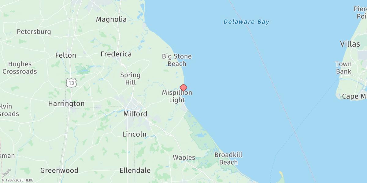 Map of Mispillion River Entrance