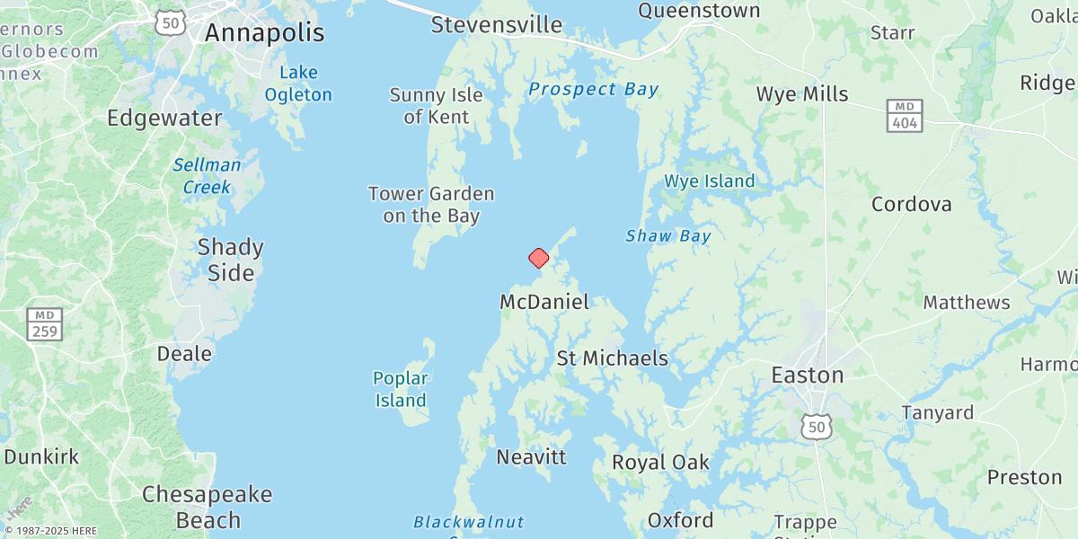 Map of Claiborne, Eastern Bay