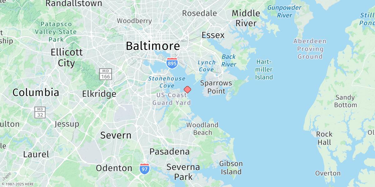 Map of Hawkins Point