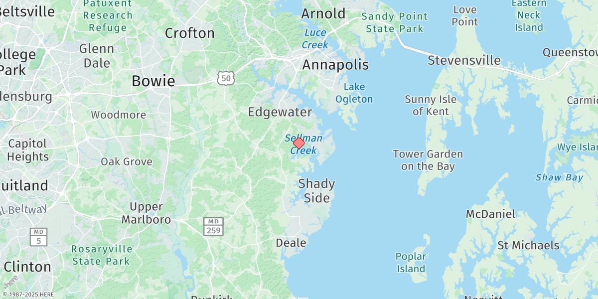 Map of Rhode River (County Wharf)
