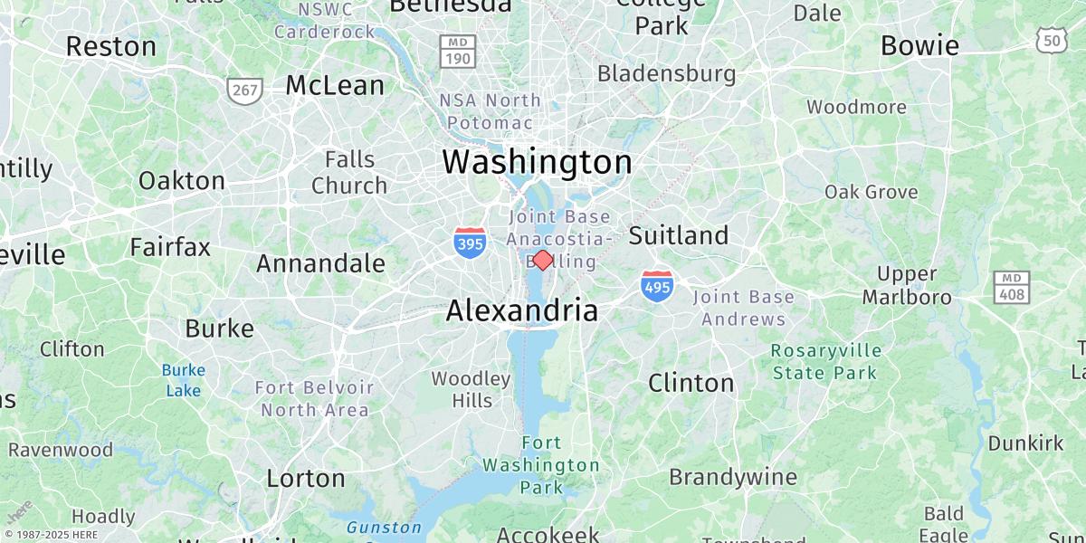 Map of Bellevue, D.c.
