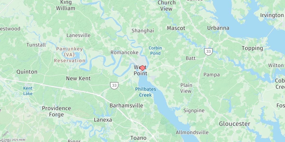 Map of West Point
