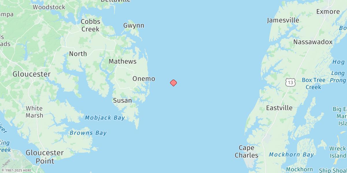 Map of Wolf Trap Light