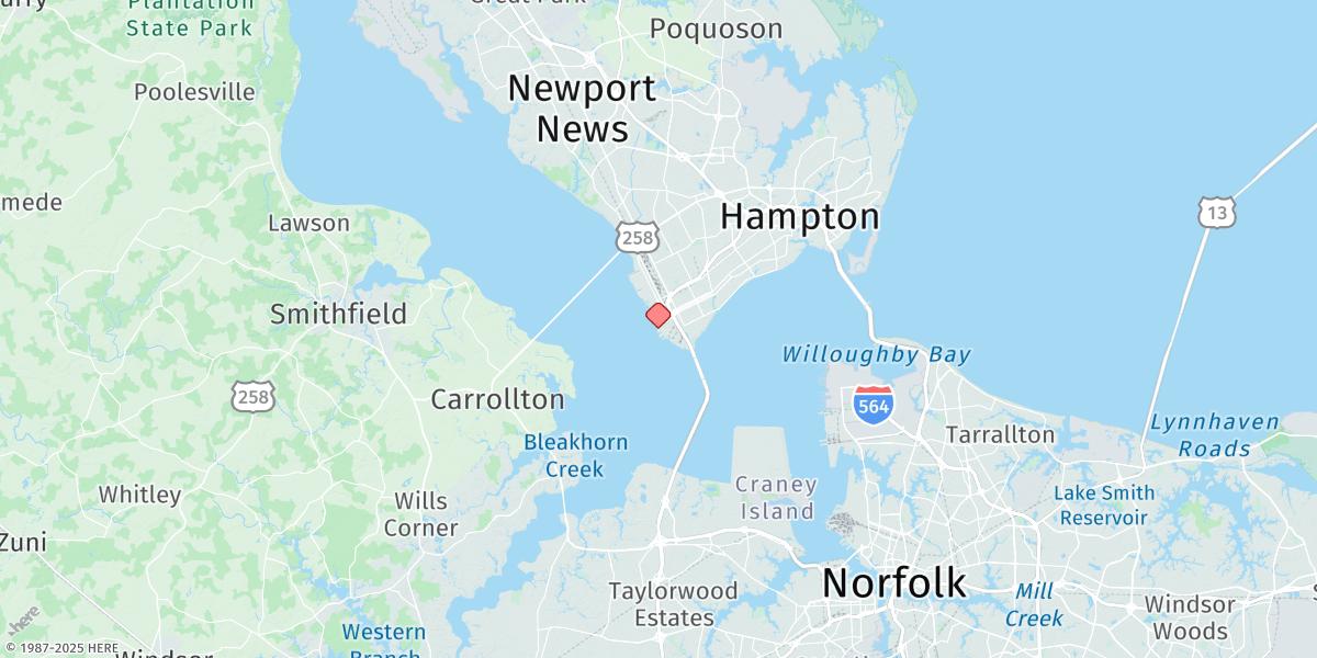 Map of Newport News