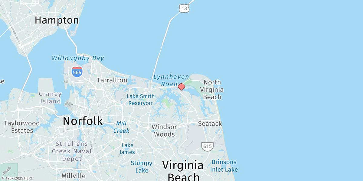 Map of Broad Bay Canal